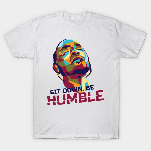 Abstract Popart Sitdown be humble in WPAP T-Shirt by smd90